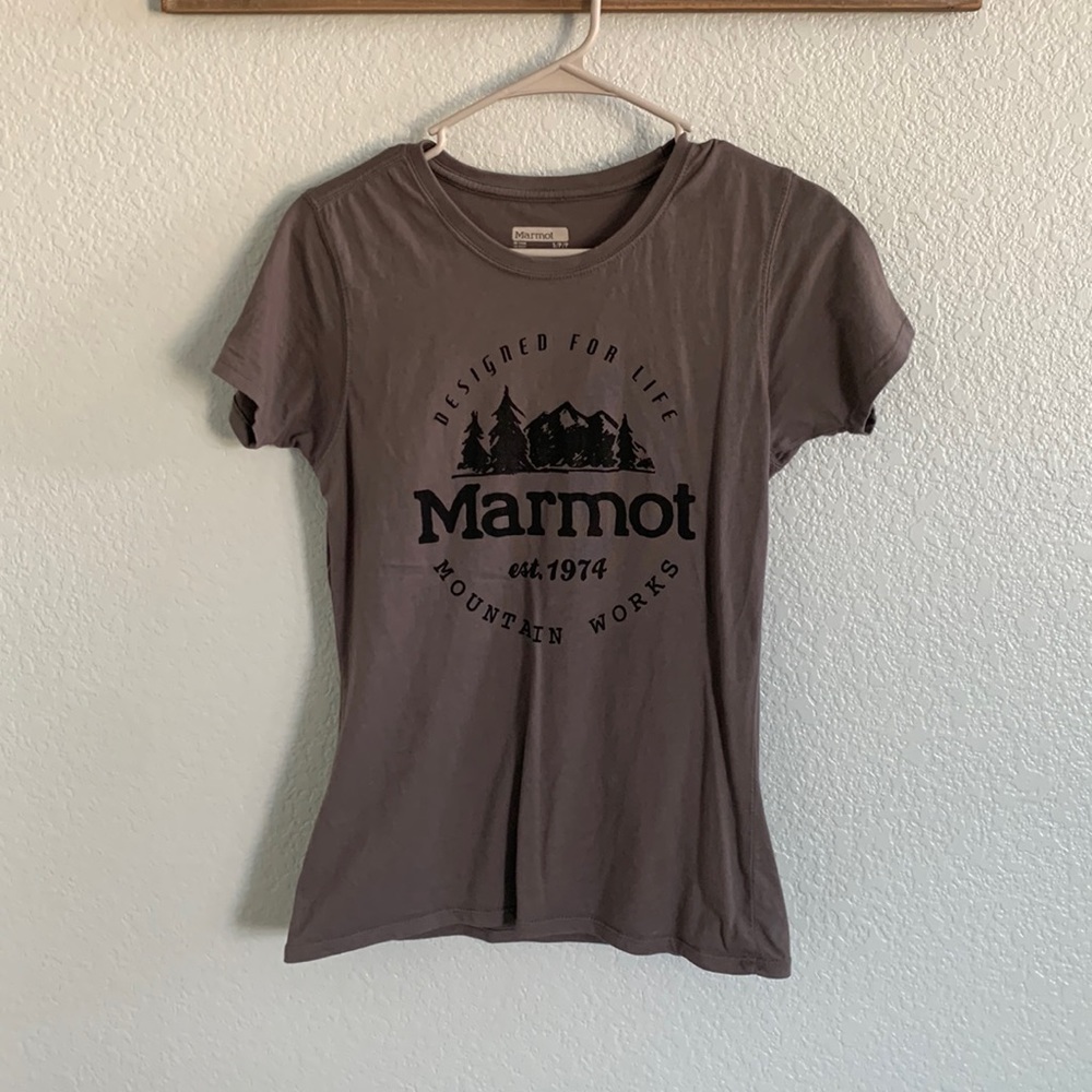 NEW Marmot Graphic Tee. Gray, sz S